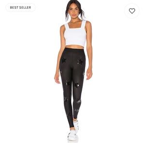 Ultra Lux leggings in nero and patent nero